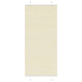 vidaXL Plisserad persienn cremefärgad 85x200 cm tyg bredd 84,4 cm