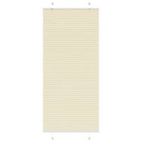 vidaXL Plisserad persienn cremefärgad 90x200 cm tyg bredd 89,4 cm