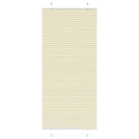 vidaXL Plisserad persienn cremefärgad 95x200 cm tyg bredd 94,4 cm