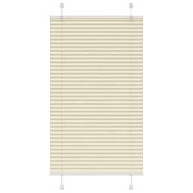 vidaXL Plisserad persienn cremefärgad 80x150 cm tyg bredd 79,4 cm