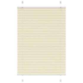vidaXL Plisserad persienn cremefärgad 90x100 cm tyg bredd 89,4 cm
