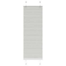 vidaXL Plisserad persienn ljusgrå 45x100cm tyg bredd 44,4cm polyester
