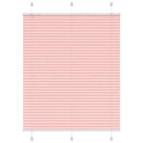 vidaXL Plisserad persienn rosa 105x150 cm tyg bredd 104,4cm polyester