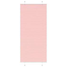 vidaXL Plisserad persienn rosa 90x200 cm tyg bredd 89,4 cm polyester