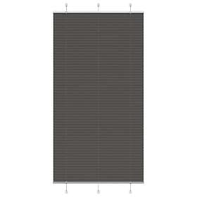 vidaXL Plisserad persienn svart 105x200 cm tyg bredd 104,4cm polyester