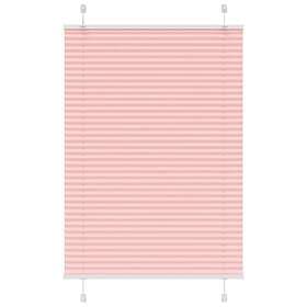 vidaXL Plisserad persienn rosa 90x100 cm tyg bredd 89,4 cm polyester