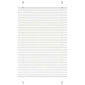 vidaXL Plisserad persienn vit 100x150 cm tyg bredd 99,4 cm polyester