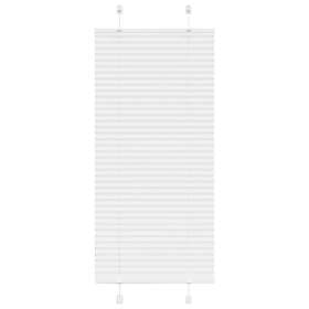 vidaXL Plisserad persienn vit 60x150cm tyg bredd 59,4cm polyester