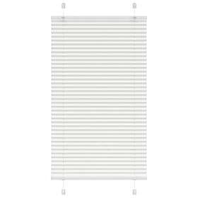 vidaXL Plisserad persienn vit 80x100 cm tyg bredd 79,4 cm polyester
