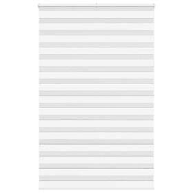 vidaXL Rullgardin zebra vit 145x200 cm tyg bredd 140,9 cm polyester
