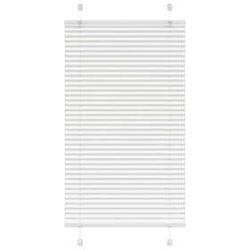 vidaXL Plisserad persienn vit 70x150 cm tyg bredd 69,4 cm polyester