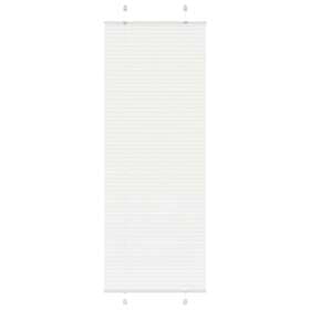 vidaXL Plisserad persienn vit 80x200 cm tyg bredd 79,4 cm polyester