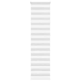 vidaXL Rullgardin zebra vit 60x230 cm tyg bredd 55,9 cm polyester
