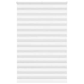 vidaXL Rullgardin zebra vit 150x230 cm tyg bredd 145,9 cm polyester