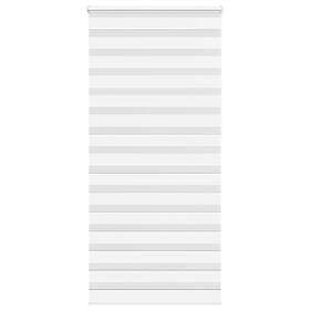 vidaXL Rullgardin zebra vit 95x230 cm tyg bredd 90,9 cm polyester