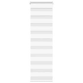 vidaXL Rullgardin zebra vit 45x100 cm tyg bredd 40,9 cm polyester