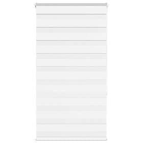 vidaXL Rullgardin zebra vit 85x150 cm tyg bredd 80,9 cm polyester