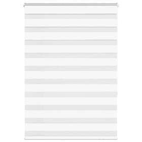 vidaXL Rullgardin zebra vit 110x150 cm tyg bredd 105,9 cm polyester
