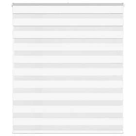 vidaXL Rullgardin zebra vit 125x100 cm tyg bredd 120,9 cm polyester