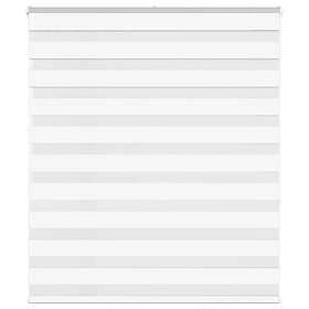 vidaXL Rullgardin zebra vit 135x150 cm tyg bredd 130,9 cm polyester