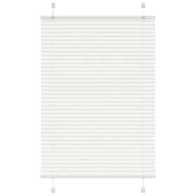 vidaXL Plisserad persienn vit 85x100 cm tyg bredd 84,4 cm polyester