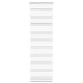vidaXL Rullgardin zebra vit 50x150 cm tyg bredd 45,9 cm polyester