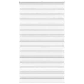 vidaXL Rullgardin zebra vit 120x230 cm tyg bredd 115,9 cm polyester