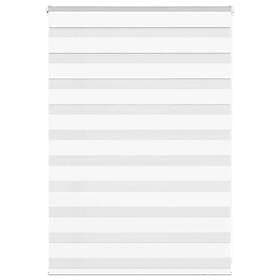 vidaXL Rullgardin zebra vit 105x100 cm tyg bredd 100,9 cm polyester