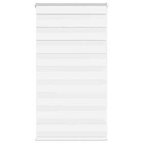 vidaXL Rullgardin zebra vit 80x100 cm tyg bredd 75,9 cm polyester