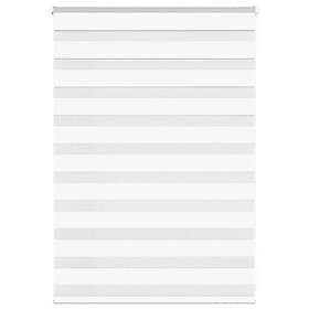 vidaXL Rullgardin zebra vit 115x100 cm tyg bredd 110,9 cm polyester