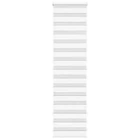 vidaXL Rullgardin zebra vit 65x200 cm tyg bredd 60,9 cm polyester