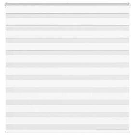 vidaXL Rullgardin zebra vit 145x100 cm tyg bredd 140,9 cm polyester