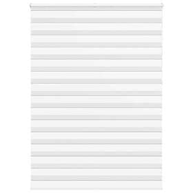 vidaXL Rullgardin zebra vit 160x230 cm tyg bredd 155,9 cm polyester