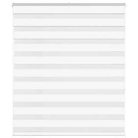 vidaXL Rullgardin zebra vit 120x150 cm tyg bredd 115,9 cm polyester