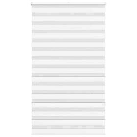 vidaXL Rullgardin zebra vit 135x200 cm tyg bredd 130,9 cm polyester