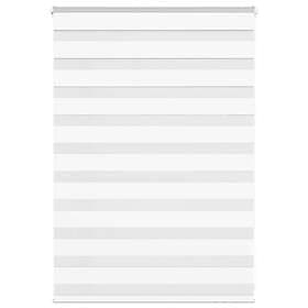 vidaXL Rullgardin zebra vit 110x100 cm tyg bredd 105,9 cm polyester