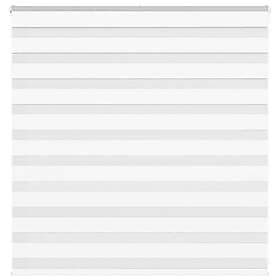 vidaXL Rullgardin zebra vit 140x100 cm tyg bredd 135,9 cm polyester