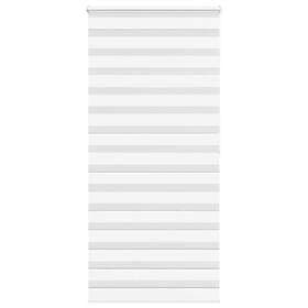 vidaXL Rullgardin zebra vit 110x200 cm tyg bredd 105,9 cm polyester