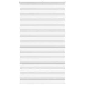 vidaXL Rullgardin zebra vit 135x230 cm tyg bredd 130,9 cm polyester