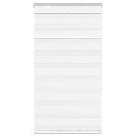 vidaXL Rullgardin zebra vit 90x150 cm tyg bredd 85,9 cm polyester