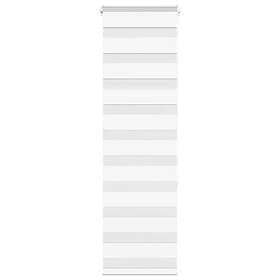 vidaXL Rullgardin zebra vit 45x150 cm tyg bredd 40,9 cm polyester
