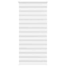 vidaXL Rullgardin zebra vit 100x200 cm tyg bredd 95,9 cm polyester