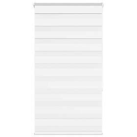 vidaXL Rullgardin zebra vit 80x150 cm tyg bredd 75,9 cm polyester