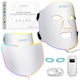 Nourished LED Mask for Face, Neck, Decollete, 7 Colors Light Therapy Skin