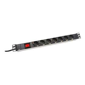 Digitus Multiprise 7 prises 2m (Noir) rackable 19"