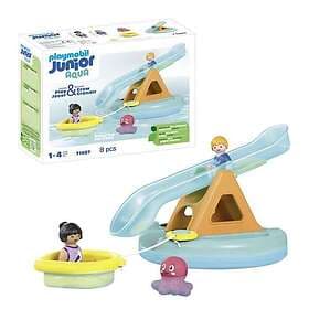 Playmobil JUNIOR Aqua 71687 Water Slide and Dump Truck with Boat