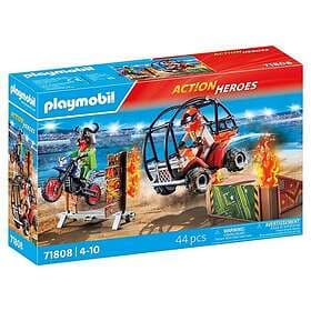 Playmobil Action Heroes 71808 Stunt performer with quad bike and motorcycle