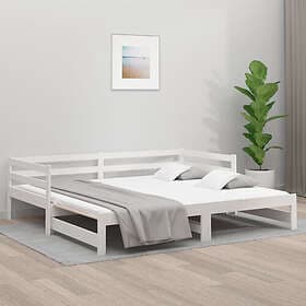 vidaXL Dagbädd utdragbar utan madrass vit 80x200 cm
