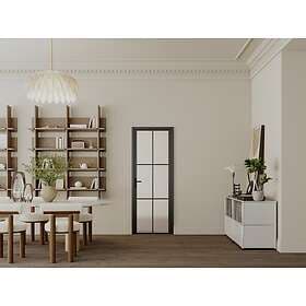 Vente Unique SEROTO Reversible Door Aluminum Frosted Glass H204 x L93 cm