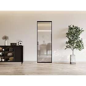 Vente Unique LINCI II Sliding Door Aluminum Frosted Glass H205 x L63 cm